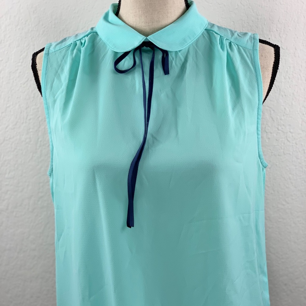 NWOT ModCloth mint collared blouse - Picture 3 of 6